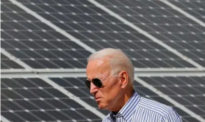  ?? Photograph: Brian Snyder/Reuters ?? Government stimulus such as President Joe Biden’s federal boost to clean energy such as solar power in the US may cause carbon emissions to peak in 2025.