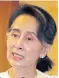  ??  ?? Suu Kyi: Nobel prize is a scrutiny ‘shield’