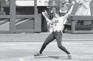  ?? Sue Ogrocki / Associated Press ?? Cat Osterman has been a pitching legend since her days at Cypress Springs High School in suburban Houston and UT. With Team USA, she is 69-4 and 5-1 in Olympic competitio­n.