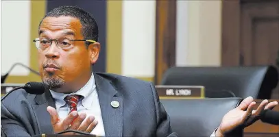  ??  ?? The Associated Press file Rep. Keith Ellison, the first Muslim elected to Congress, is running for Minnesota attorney general, making him the latest reminder of the newfound national spotlight on states’ top attorneys across the country.