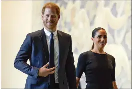  ?? SETH WENIG — THE ASSOCIATED PRESS FILE ?? Prince Harry and Meghan Markle arrive at United Nations headquarte­rs on July 18, 2022.