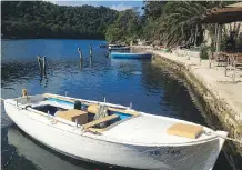  ??  ?? Biking and boating are two of the most popular pastimes on sleepy Mljet Island, a large portion of which is preserved as a national park.