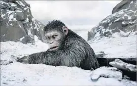  ?? Twentieth Century Fox ?? “WAR FOR the Planet of the Apes” is notable for its conversati­onal minimalism.