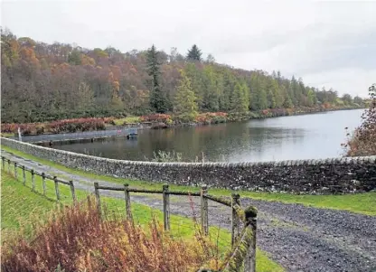  ??  ?? The reservoir at Den of Ogil near Kirriemuir – along with its fishing rights – goes up for auction later this month. The 20-acre water is one of a number of disused Scottish Water assets to be sold off.