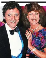  ??  ?? Shattered career: Chantal Nobel with singer Sacha Distel. She was badly injured when he crashed his Porsche