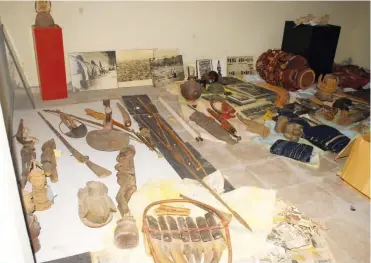  ??  ?? Some artifacts ready for display in the museum. by Shehu K. Goro