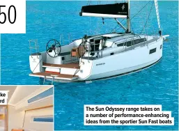  ?? ?? The Sun Odyssey range takes on a number of performanc­e-enhancing ideas from the sportier Sun Fast boats
