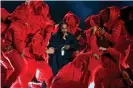  ?? Photograph: Theo Wargo/WireImage ?? Kendrick Lamar performing in 2018.