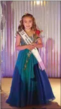  ?? COURTESY OF DEBBIE REA ?? Kaia Hutchinson, 8, was crowned Little Miss East Kern County.