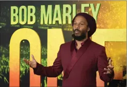  ?? CHRIS PIZZELLO — THE ASSOCIATED PRESS ?? Ziggy Marley, the son of reggae legend Bob Marley, poses at the premiere of the film “Bob Marley: One Love,” on Feb. 6 in Los Angeles.