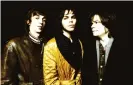  ??  ?? Supergrass – (l-r) Danny Goffey, Gaz Coombes and Mickey Quinn – photograph­ed in 1995 at the height of their Britpop fame. Photograph: Martyn Goodacre/Getty Images