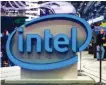  ?? Shuttersto­ck ?? Intel logo is displayed during an exhibition in Hannover.