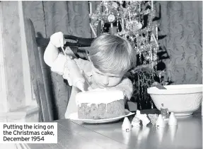  ??  ?? Putting the icing on the Christmas cake, December 1954