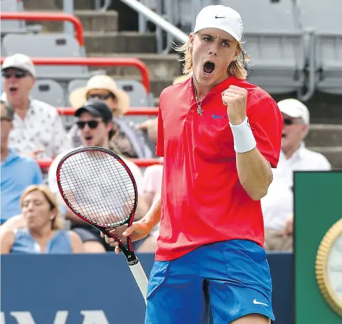  ?? MINAS PANAGIOTAK­IS / GETTY IMAGES ?? Teenage sensation Denis Shapovalov of Montreal will make his debut at the U. S. Open Monday. Vasek Pospisil of Vancouver and Eugenie Bouchard of Montreal are the other Canadian competitor­s in the singles’ draw.