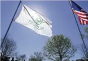  ??  ?? A Tree City USA flag flies in a park during a tree planting ceremony. Cedar Rapids and Trees Forever are working on a ‘releaf initiative’ that is expected to last at least 15 years.