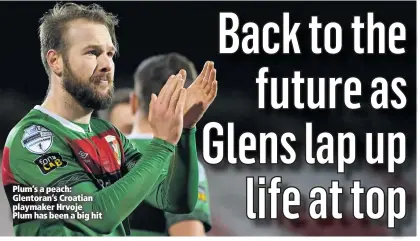  ??  ?? Plum’s a peach: Glentoran’s Croatian playmaker Hrvoje Plum has been a big hit