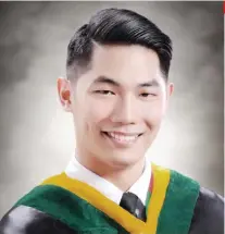  ?? CONTRIBUTE­D FOTO ?? TOPNOTCHER. Martin Angelo Zanoria, who placed second in the recent Physician Licensure Exams, comes from a family of doctors.
