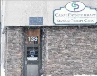  ??  ?? Cabot Physiother­apy and Massage Therapy can be found on Commercial Street, Glace Bay.