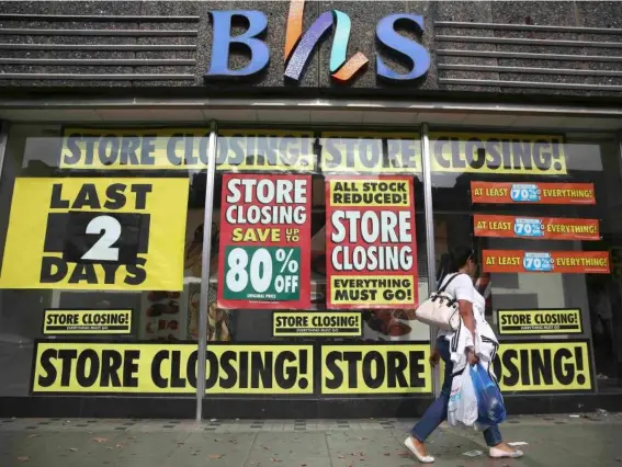  ??  ?? BHS said the launch products made up around three-quarters of the most popular online items sold by the retailer before it went into administra­tion (Reuters)