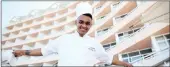  ??  ?? FLYING HIGH: Eugene Ramcharan on the Terrace at the Beverly Hills Hotel this week. Ramcharan won the Distell Inter-Hotel Challenge best chef award last week.