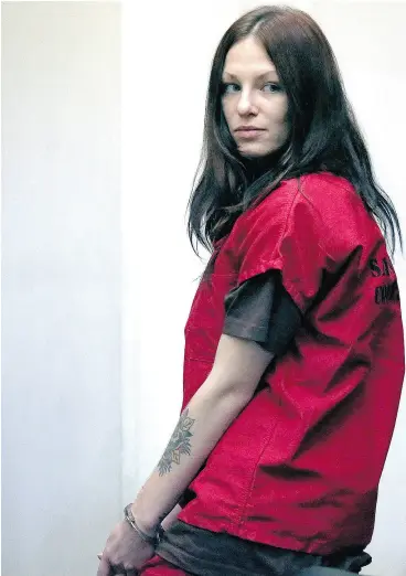  ?? SANTA CRUZ SENTINEL / SHMUEL THALER / THE ASSOCIATED PRESS ?? Alix Tichelman is being deported back to Canada after serving half of her involuntar­y manslaught­er sentence for injecting a Google executive and father of five with a fatal dose of heroin aboard his California yacht. She is not contesting the...