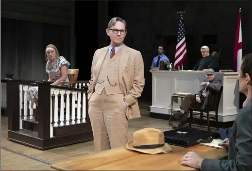  ?? JULIETA CERVANTES — PROVIDED BY DENVER CENTER ?? Richard Thomas, center, plays 1930s Alabama lawyer Atticus Finch in Aaron Sorkin’s 2018 adaptation of Harper Lee’s “To Kill a Mockingbir­d.”