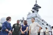  ?? ?? JS Izumo goodwill visit to Manila in time for quadrilate­ral exercise with Philippine, U.S. and Australian navies