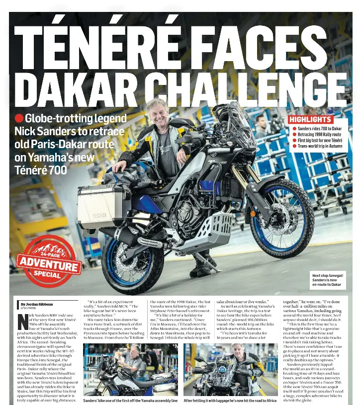 Nick sanders 2024 tenere 700