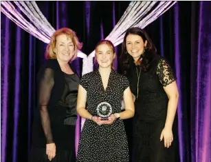  ?? Foto de cortesía ?? Desde la izquierda: Lucy Sanders, CEO of National Center for Women and Technology, Jenay Barela of Taos High School, and Tracy Kerrins, Bank of America.