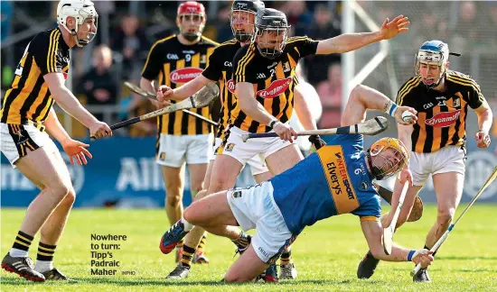  ?? INPHO ?? Nowhere to turn: Tipp’s Padraic Maher