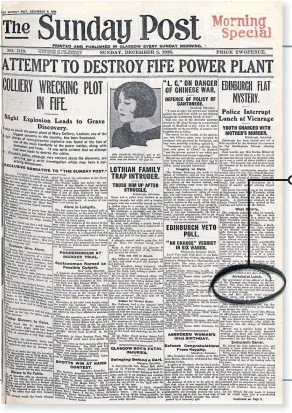  ??  ?? Under the headline, Edinburgh Flat Mystery: Police Interrupt Lunch At The Vicarage, we tell of a rather refined police raid when John Merritt, a suspected murderer, was allowed to have lunch before being escorted