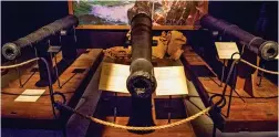  ??  ?? The big guns: Cannons recovered from the Whydah Gally