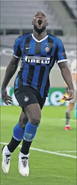  ??  ?? Romelu Lukaku, durante un partido con el Inter de Milán.