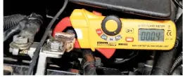  ??  ?? While this feature focuses on multimeter­s and oscillosco­pes, another basic, non-invasive and inexpensiv­e tool that would be useful for a beginner is a clamp meter, which can measure the current flow through a wire. Pictured is a meter detecting current...