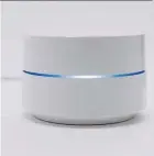  ??  ?? Google WiFi is one solution to dead spots at home. It connects to the router and arranges the individual units wirelessly in a meshed network for the best speed.