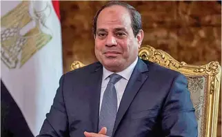  ?? - Reuters file photo ?? UPBEAT: Egyptian President Abdel Fattah Al Sisi said he had wanted more candidates to run and that he had nothing to do with the opposition withdrawal­s.