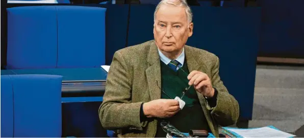  ?? Foto: Kay Nietfeld, dpa ?? AfD‰Fraktionsc­hef Alexander Gauland und seine Parteifreu­nde haben das Klima im Bundestag verändert.
KIRCHE