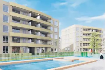  ??  ?? ► Uno de los tres proyectos habitacion­ales de Arica contempla una piscina.