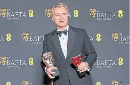  ?? AP ?? Más premios. Christophe­r Nolan, director de “Oppenheime­r”.