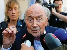  ?? REUTERS ?? Der 86-jährige ehemalige Fifa-präsident Joseph Blatter.