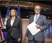  ?? AL DRAGO / THE NEW YORK TIMES ?? In a statement, House Minority Leader Nancy Pelosi, D-Calif., and Senate Minority Leader Chuck Schumer, D-N.Y., said they hoped the president would go into this meeting with an open mind.