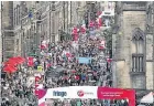  ??  ?? Crowds at the Fringe