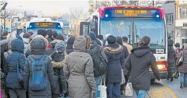  ?? RICK MADONIK TORONTO STAR FILE PHOTO ?? Without fresh tax money for the TTC, there is not enough capacity to admit the tens of thousands of new riders who would appear if transit became free — which it should, Heather Mallick writes.