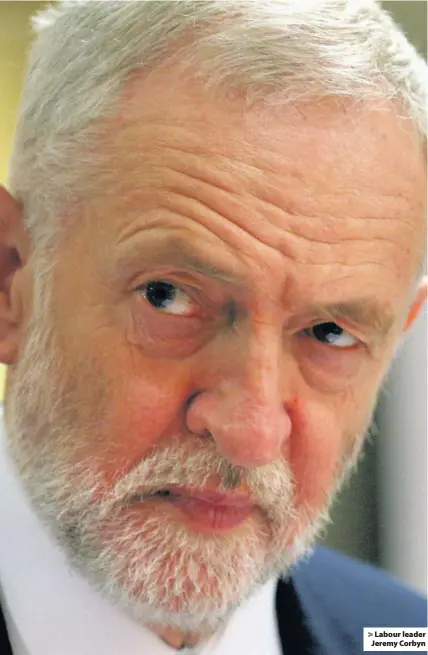  ??  ?? > Labour leader Jeremy Corbyn