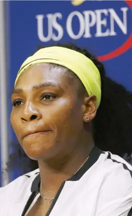  ?? REUTERS ?? Serena Williams, 34 anni, ancora sotto choc per il con la Vinci