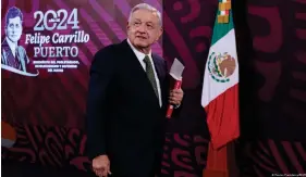  ?? Bild: Mexico Presidency/REUTERS ?? Mexikos Präsident López Obrador: "Eklatanter Verstoß gegen das Völkerrech­t"