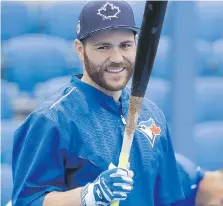  ?? NATHAN DENETTE/THE CANADIAN PRESS ?? Blue Jays catcher Russell Martin has been to the playoffs eight straight seasons with four teams.
