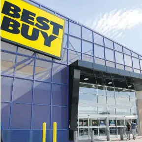  ?? ALLEN McINNIS/MONTREAL GAZETTE ?? Requiring that French be added to English business names is not really necessary for purposes of communicat­ion, because just about everybody knows what Best Buy sells; it’s a symbolic issue, Don Macpherson says.