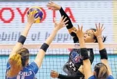  ?? AP ?? Thailand’s Malika Kanthong in action against Italy.