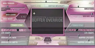  ??  ?? Free plug-in Buffer Override is a handy tool for quickly emulating the effect of detailed micro-edits